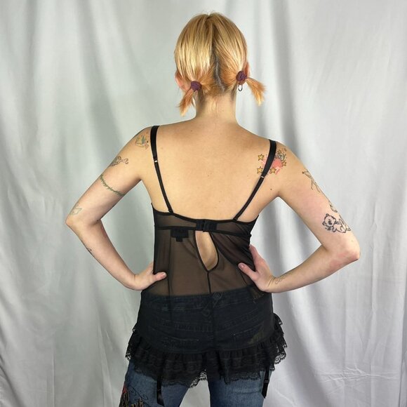 La Senza  Black Push Up Corset Baby Doll with Clips - Picture 2 of 11